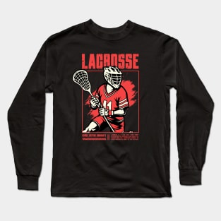 Dodge, Defend, Dominate Lacrosse Gift Long Sleeve T-Shirt